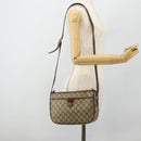 GUCCI GG Supreme Web Sherry Line Bag PVC Beige Gold 89 02 077 Auth 180205-24