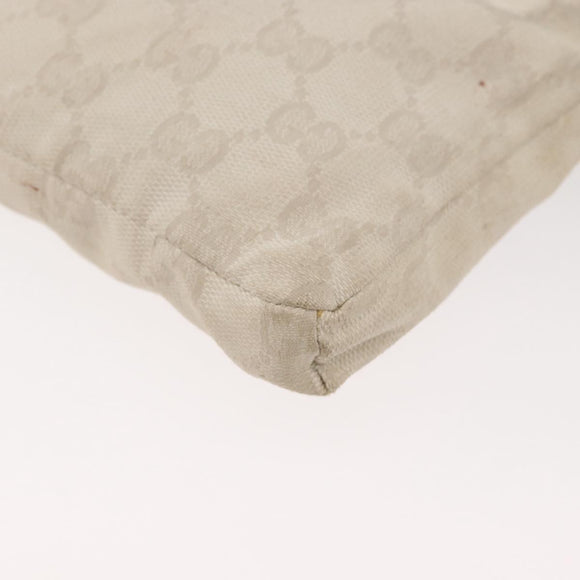 GUCCI GG Canvas Sherry Line Waist bag White Gold 28566 Auth 180206