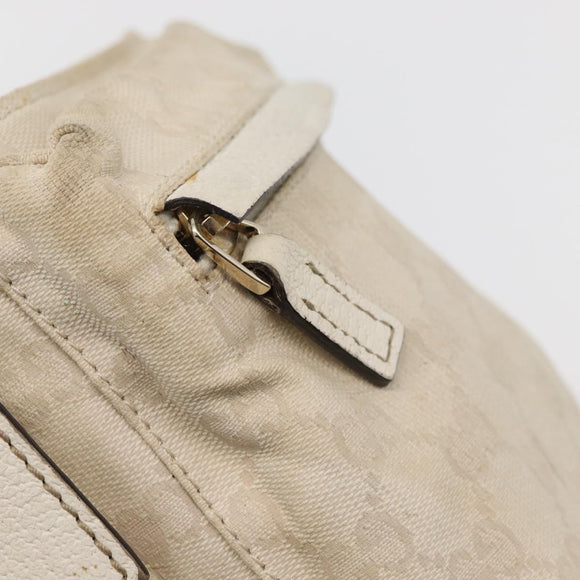 GUCCI GG Canvas Sherry Line Waist bag White Gold 28566 Auth 180206