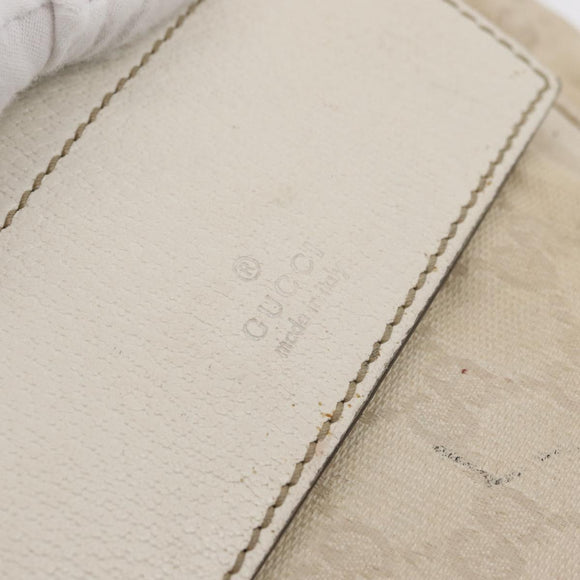 GUCCI GG Canvas Sherry Line Waist bag White Gold 28566 Auth 180206