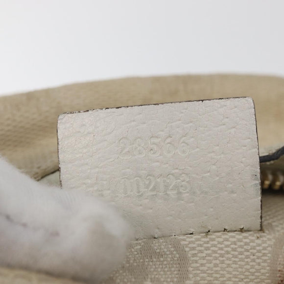 GUCCI GG Canvas Sherry Line Waist bag White Gold 28566 Auth 180206