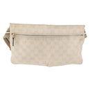 GUCCI GG Canvas Sherry Line Waist bag White Gold 28566 Auth 180206-3