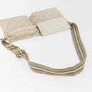 GUCCI GG Canvas Sherry Line Waist bag White Gold 28566 Auth 180206-7