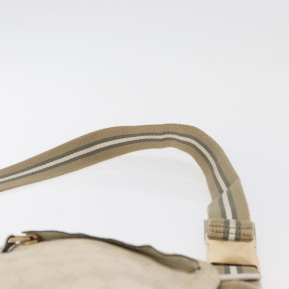 GUCCI GG Canvas Sherry Line Waist bag White Gold 28566 Auth 180206