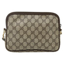 GUCCI GG Supreme Shoulder Bag PVC Beige Gold 97 02 068 Auth 180207-2