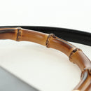 GUCCI Bamboo Hand Bag Leather 2way Black Gold 000 1364 0633 Auth 180208V-9