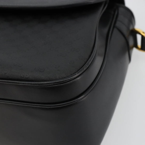 GUCCI Micro GG Supreme Umhängetasche PVC Schwarz Gold 001 256 1044 Auth 180209