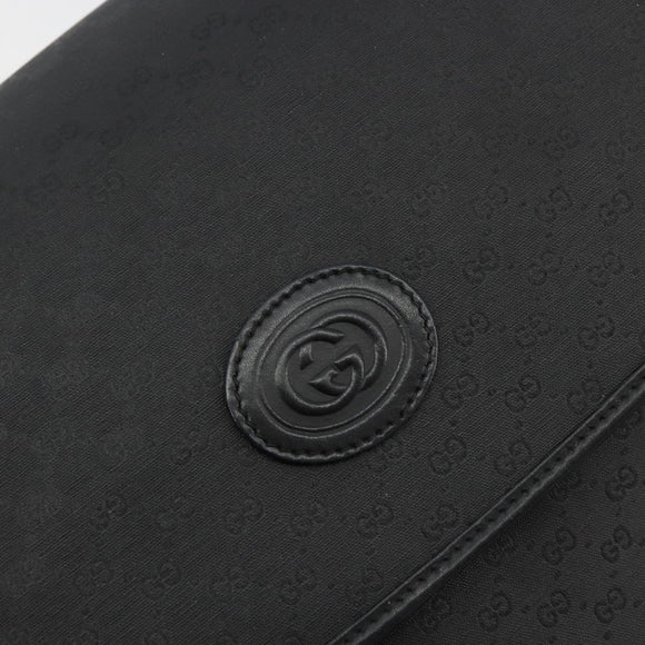 GUCCI Micro GG Supreme Umhängetasche PVC Schwarz Gold 001 256 1044 Auth 180209
