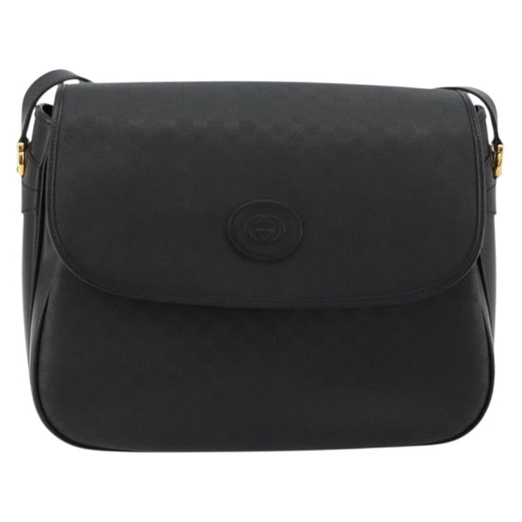 GUCCI Micro GG Supreme Umhängetasche PVC Schwarz Gold 001 256 1044 Auth 180209