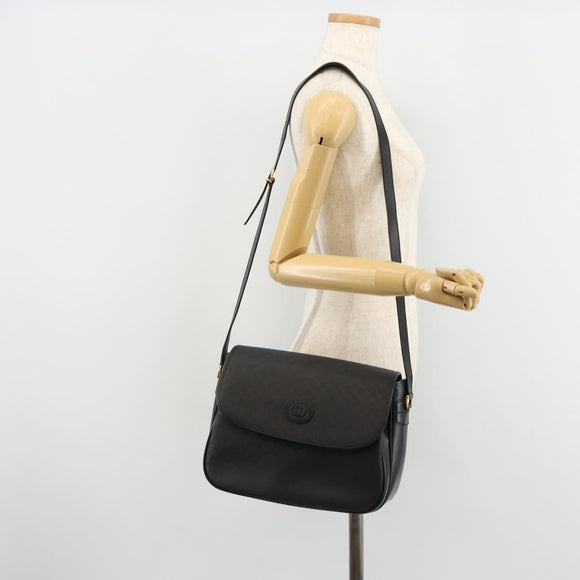 GUCCI Micro GG Supreme Umhängetasche PVC Schwarz Gold 001 256 1044 Auth 180209