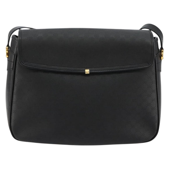 GUCCI Micro GG Supreme Umhängetasche PVC Schwarz Gold 001 256 1044 Auth 180209