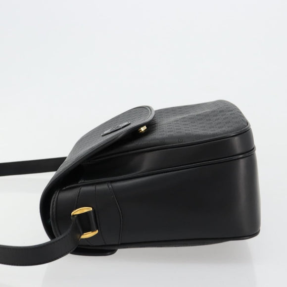 GUCCI Micro GG Supreme Umhängetasche PVC Schwarz Gold 001 256 1044 Auth 180209