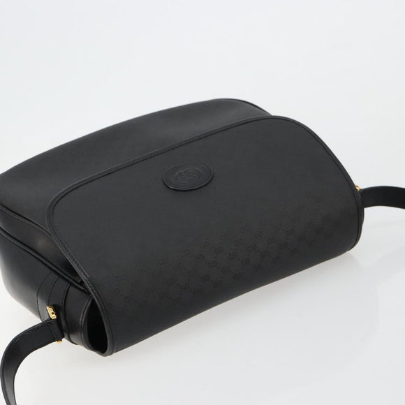GUCCI Micro GG Supreme Umhängetasche PVC Schwarz Gold 001 256 1044 Auth 180209