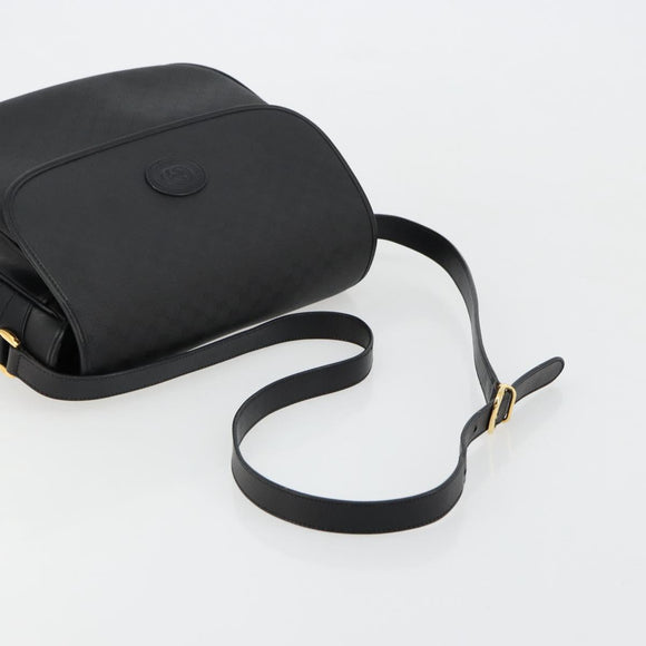 GUCCI Micro GG Supreme Umhängetasche PVC Schwarz Gold 001 256 1044 Auth 180209