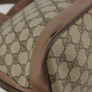 GUCCI GG Supreme Hand Bag PVC 2way Beige Gold Auth 180210-13