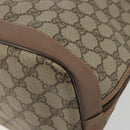 GUCCI GG Supreme Hand Bag PVC 2way Beige Gold Auth 180210-14