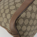 GUCCI GG Supreme Hand Bag PVC 2way Beige Gold Auth 180210-15