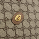 GUCCI GG Supreme Hand Bag PVC 2way Beige Gold Auth 180210-17