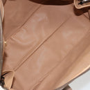 GUCCI GG Supreme Hand Bag PVC 2way Beige Gold Auth 180210-20