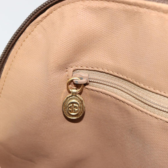 GUCCI GG Supreme Hand Bag PVC 2way Beige Gold Auth 180210