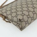 GUCCI GG Plus Supreme Shoulder Bag PVC Beige Gold Auth 180211-17