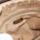 GUCCI GG Plus Supreme Shoulder Bag PVC Beige Gold Auth 180211-10