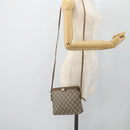 GUCCI GG Plus Supreme Shoulder Bag PVC Beige Gold Auth 180211-21