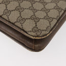 GUCCI GG Supreme Hand Bag PVC Beige Gold Auth 180212-16