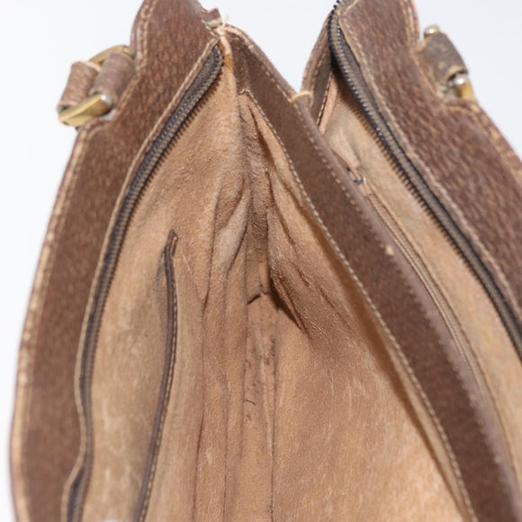 GUCCI GG Supreme Hand Bag PVC Beige Gold Auth 180212