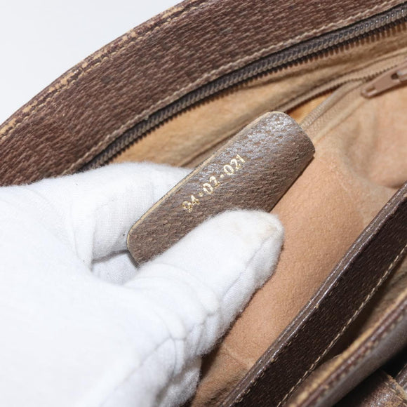 GUCCI GG Supreme Hand Bag PVC Beige Gold Auth 180212