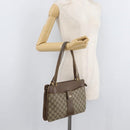 GUCCI GG Supreme Hand Bag PVC Beige Gold Auth 180212-26