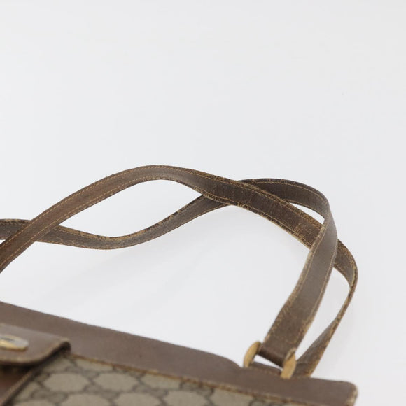 GUCCI GG Supreme Hand Bag PVC Beige Gold Auth 180212