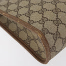 GUCCI GG Supreme Clutch Bag PVC Beige Gold 97 01 038 Auth 180213-15