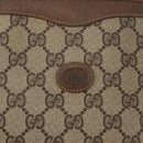 GUCCI GG Supreme Clutch Bag PVC Beige Gold 97 01 038 Auth 180213-17