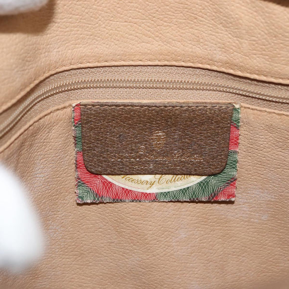 GUCCI GG Supreme Clutch Bag PVC Beige Gold 97 01 038 Auth 180213