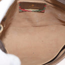 GUCCI GG Supreme Clutch Bag PVC Beige Gold 97 01 038 Auth 180213-10
