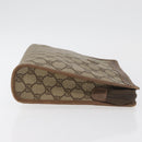 GUCCI GG Supreme Clutch Bag PVC Beige Gold 97 01 038 Auth 180213-3