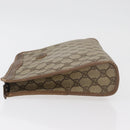 GUCCI GG Supreme Clutch Bag PVC Beige Gold 97 01 038 Auth 180213-4