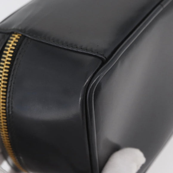 GUCCI Bamboo Vanity Hand Bag Patent leather Gray Gold 032 1705 0151 Auth 180214