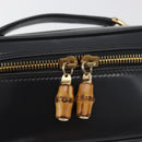 GUCCI Bamboo Vanity Hand Bag Patent leather Gray Gold 032 1705 0151 Auth 180214-14