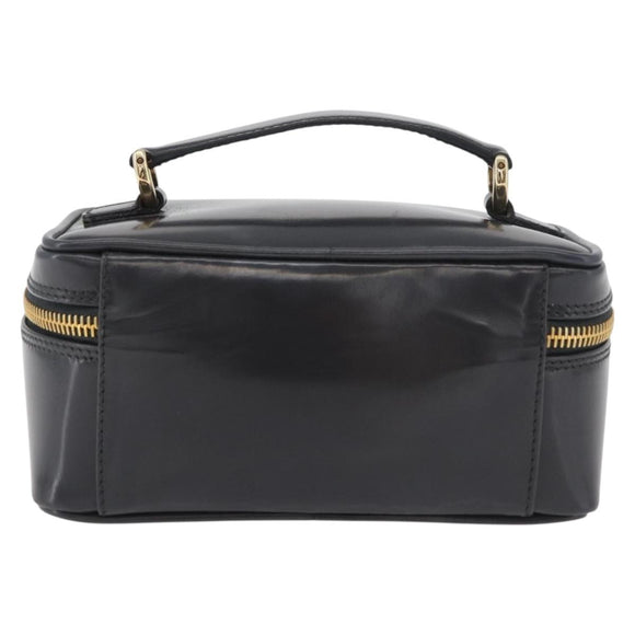 GUCCI Bamboo Vanity Hand Bag Patent leather Gray Gold 032 1705 0151 Auth 180214