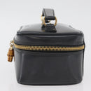 GUCCI Bamboo Vanity Hand Bag Patent leather Gray Gold 032 1705 0151 Auth 180214-4