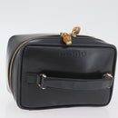 GUCCI Bamboo Vanity Hand Bag Patent leather Gray Gold 032 1705 0151 Auth 180214-6
