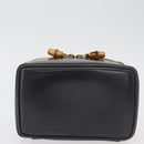 GUCCI Bamboo Vanity Hand Bag Patent leather Gray Gold 032 1705 0151 Auth 180214-9