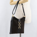 GUCCI Shoulder Bag Suede Brown Gold 001 4051 Auth 180216-22
