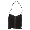 GUCCI Shoulder Bag Suede Brown Gold 001 4051 Auth 180216-3