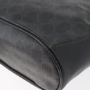 GUCCI GG Supreme Drawstring Web Sherry Line Bag PVC Black 41 02 034 Auth 180217-16