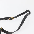 GUCCI GG Supreme Drawstring Web Sherry Line Bag PVC Black 41 02 034 Auth 180217-8