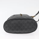 GUCCI GG Supreme Drawstring Web Sherry Line Bag PVC Black 41 02 034 Auth 180217-5