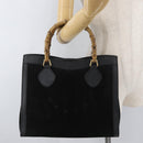GUCCI Bamboo Tote Tas Suède Zwart Goud 002 2865 0260 Auth 180218-24